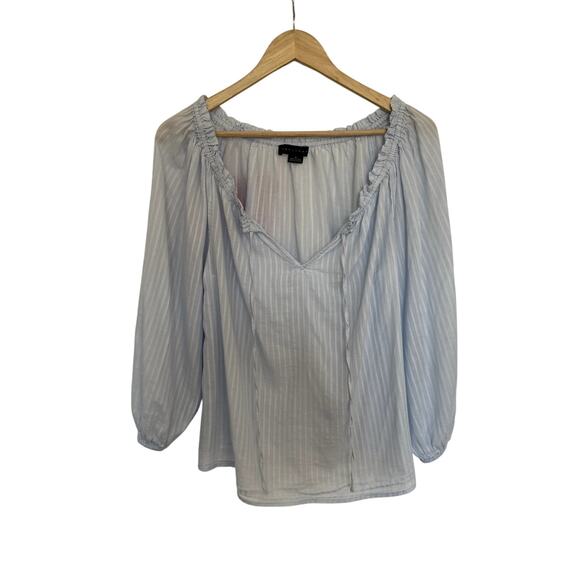 Light Blue Women's Sanctuary Peasant Top Size Medium - Picture 7 of 7